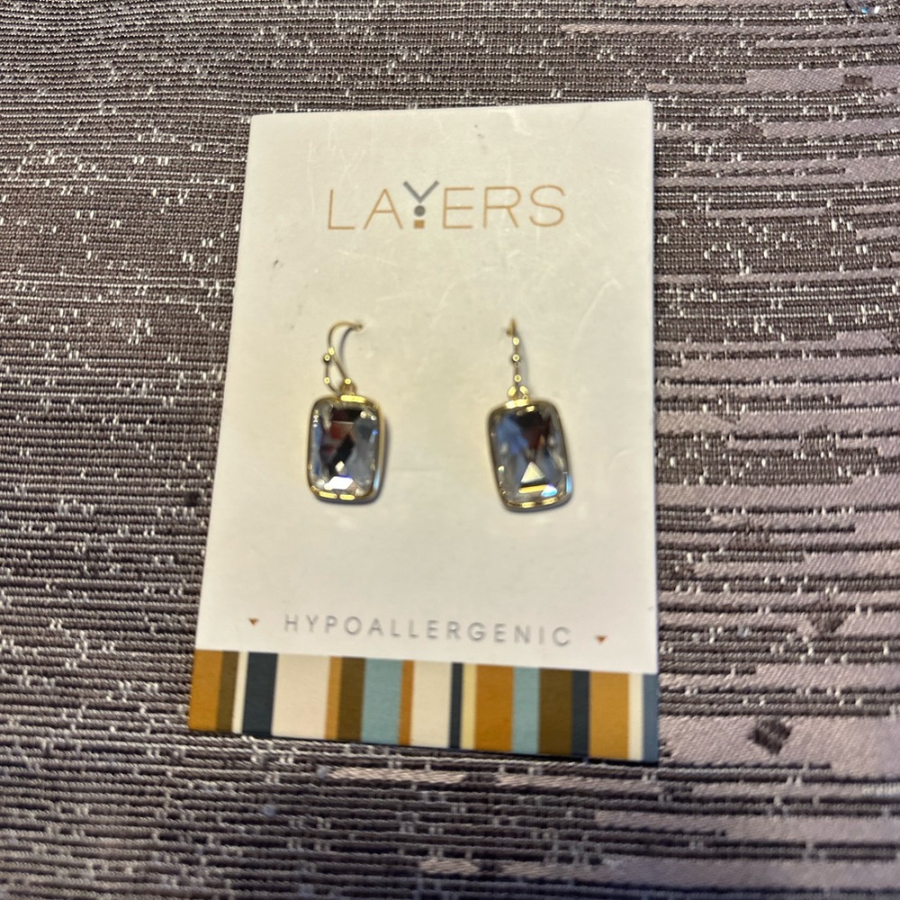 Layers Clear Stone Earrings